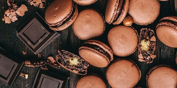 sweet chocolate macaron French